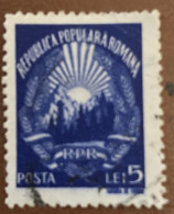 Romania 1948 Coat Of Arms 5L - Used - Revenue Stamps