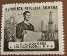 Romania 1953 The 3rd Congress Of The National Trade Union 55b - Used - Fiscaux