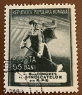 Romania 1953 The 3rd Congress Of The National Trade Union 55b - Used - Steuermarken