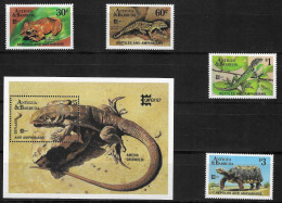 Antigua And Barbuda 1987 MiNr. 1066 - 70 (Block 129) CAPEX '87, Reptiles, Turtles, Frogs 4v + S/sh MNH** 13,00 € - Esposizioni Filateliche