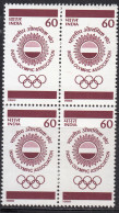 Block Of 4, 60p India MNH 1988, Sport, Olympic Rings, Games, Sports, Sport - Blocchi & Foglietti