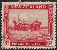 NEW ZEALAND 1942 KGV 6d Scarlet SG564c FU - Usados