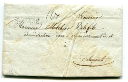 SUISSE De SOLEURE LAC Du 24/12/1815 Taxée 10 Pour DELEMONT Marque Linéaire 28x5mm - ...-1845 Prephilately