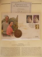 GREAT BRITAIN QUEEN ELIZABETH GOLDEN WEDDING 1947-1997 COIN / STAMP FDC - Andere & Zonder Classificatie