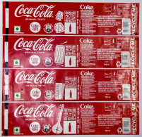COCA COLA INDIA 4 DIFFERENT 750ml BOTTLE LEBEL WITH MUSICAL INSTRUMENTS, COKE STUDIO QR CODE - Other & Unclassified