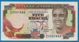 ZAMBIA 5 KWACHA ND (1989) # A/C3327843 P# 30 Fish Eagle  President Kenneth Kaunda - Zambie