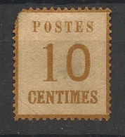 FRANCE - ALSACE / LORRAINE - 1870 - N°Yv. 5 - 10c Bistre-brun - Neuf (*) / MNG - Neufs