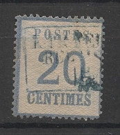 FRANCE - ALSACE / LORRAINE - 1870 - N°Yv. 6 - 20c Bleu - Oblitéré / Used - Usati