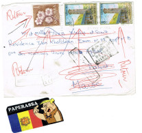 Doc.Sobre-Enveloppe Rare Andorra -retourn (Marroc) Marseille-Rabat ??? - Other & Unclassified