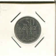 50 CENTS 1977 ETHIOPIA Moneda #AS154.E - Ethiopië
