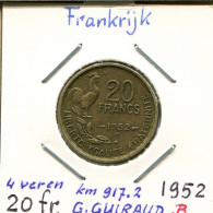 20 FRANCS 1952 B FRANCIA FRANCE Moneda #AM439.E - 20 Francs