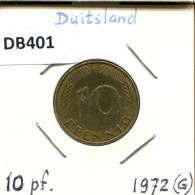 10 PFENNIG 1972 G BRD ALEMANIA Moneda GERMANY #DB401.E - 10 Pfennig