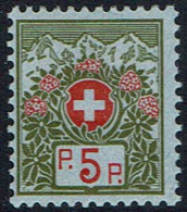 Schweiz 1915, MiNr.: 4 II, * Ungebraucht, Portofreiheitsmarken - Vrijstelling Van Portkosten