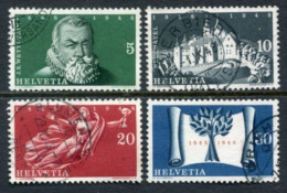 SWITZERLAND 1948 Centenary Of Swiss Confederation Used. Michel 496-99 - Gebraucht