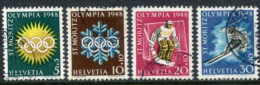 SWITZERLAND 1948 Winter Olympic Games N Used. Michel 492-95 - Used Stamps