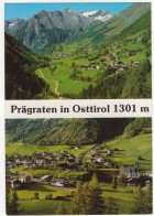 Prägraten In Osttirol 1301 M Mit Bobojoch Und Malhamgletscher, Ortansicht Mit Dorfkirche (Osttirol, Österreich/ Austria) - Prägraten