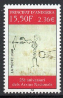 Andorra, French, 2000, National Archives, MNH, Michel 560 - Neufs