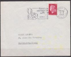 AUTOMATION Du COURRIER  Enveloppe De PARIS 13   Le 13 5 1969  Avec " EMPREINTE TIRETS JAUNE "  Et Omec - Storia Postale