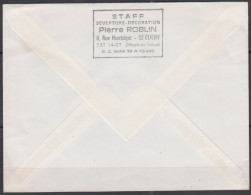 Verso D'enveloppe Pub  " STAFF Sculpture-décoration " De 92 CLICHY  Le 12 10 1970  Avec Sécap " La Protection..." - Lettres & Documents