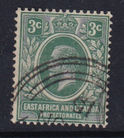 East Africa & Uganda Protectorates: 1912/21   KGV    SG45   3c   Green   Used - Protettorati De Africa Orientale E Uganda