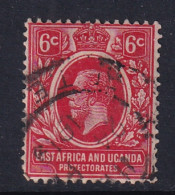 East Africa & Uganda Protectorates: 1912/21   KGV    SG46a   6c   Scarlet   Used - Protectoraten Van Oost-Afrika En Van Oeganda