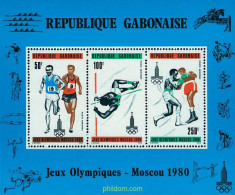 72950 MNH GABON 1980 22 JUEGOS OLIMPICOS VERANO MOSCU 1980 - Chevaux