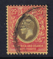 East Africa & Uganda Protectorates: 1912/21   KGV    SG50b   25c   Black & Red/yellow  [on Lemon]     Used - Protectorats D'Afrique Orientale Et D'Ouganda