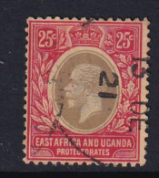 East Africa & Uganda Protectorates: 1912/21   KGV    SG50c   25c   Black & Red/yellow  [on Orange-buff]     Used - Herrschaften Von Ostafrika Und Uganda