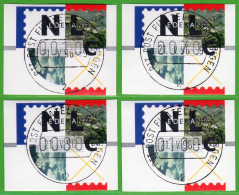 Niederlande Nederland ATM 2.1 Satz S1 10/70/80/100 Ersttag Vollstempel 21.5.96 Frama Automatenmarken Etiquetas - Timbres De Distributeurs [ATM]