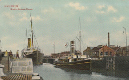 4894 324 IJmuiden, Groote Nordzee Sluizen 1908 Met LBPK 0915 IJmuiden 1, Aankomst Stempel LBPK 1569 S - IJmuiden