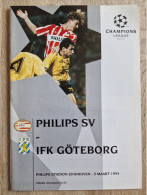 Programme PSV - IFK Goteborg - 3.3.1993 - UEFA Champions League - Holland - Programm - Football - Bücher