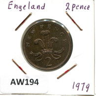 2 NEW PENCE 1979 UK GBAN BRETAÑA GREAT BRITAIN Moneda #AW194.E - 2 Pence & 2 New Pence