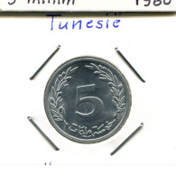 5 MILLIMES 1983 TÚNEZ TUNISIA Moneda #AP817.2.E - Tunisie