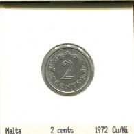 2 CENTS 1972 MALTA Moneda #AS644.E - Malta