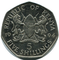 5 SHILLINGS 1994 KENYA Moneda #AZ207.E - Kenia