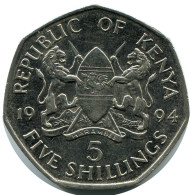 5 SHILLINGS 1994 KENYA Moneda #AZ207.E - Kenya