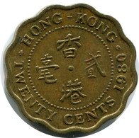 20 CENTS 1980 HONG KONG Moneda #BA170.E - Hongkong