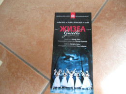 2023 Balletto GISELLE Opera Di Sofia BULGARIA Scritte Cirillico - Programmes