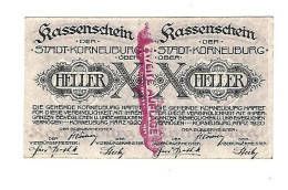 **Austria Notgeld Korneuburg  20 Heller    466c   Cat Val 1,50 Euro - Autriche