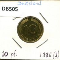 10 PFENNIG 1996 J BRD DEUTSCHLAND Münze GERMANY #DB505.D - 10 Pfennig