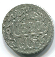 1/2 DIRHAM (1/20 RIAL) 1902 MOROCCO Abd Al-Aziz Paris Münze #W10471.18.D - Maroc