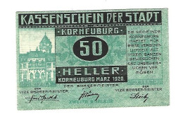 **Austria Notgeld Korneuburg  50 Heller    466f   Cat Val 3,00 Euro - Autriche
