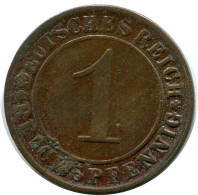 1 REICHSPFENNIG 1925 F ALLEMAGNE Pièce GERMANY #DB775.F - 1 Renten- & 1 Reichspfennig