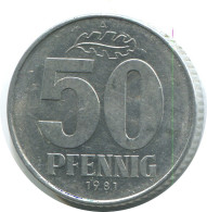 50 PFENNIG 1981 A DDR EAST ALLEMAGNE Pièce GERMANY #AE148.F - 50 Pfennig