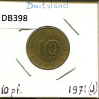 10 PFENNIG 1971 J BRD ALLEMAGNE Pièce GERMANY #DB398.F - 10 Pfennig