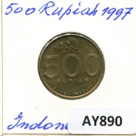 500 RUPIAH 1997 INDONÉSIE INDONESIA Pièce #AY890.F - Indonésie