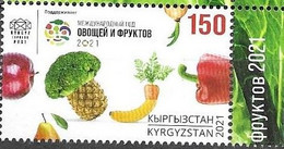 KYRGYZSTAN, 2021, MNH,VEGETABLES,INTERNATIONAL YEAR OF FRUIT AND VEGETABLES,1v - Groenten