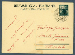 °°° Francobolli N. 4360 - Trieste Interi Postali L. 15 Democratica °°° - Marcophilia