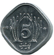 5 PAISA 1989 PAKISTAN Coin #AH895.U - Pakistán