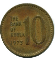 10 WON 1973 SOUTH KOREA Coin #BA151.U - Coreal Del Sur